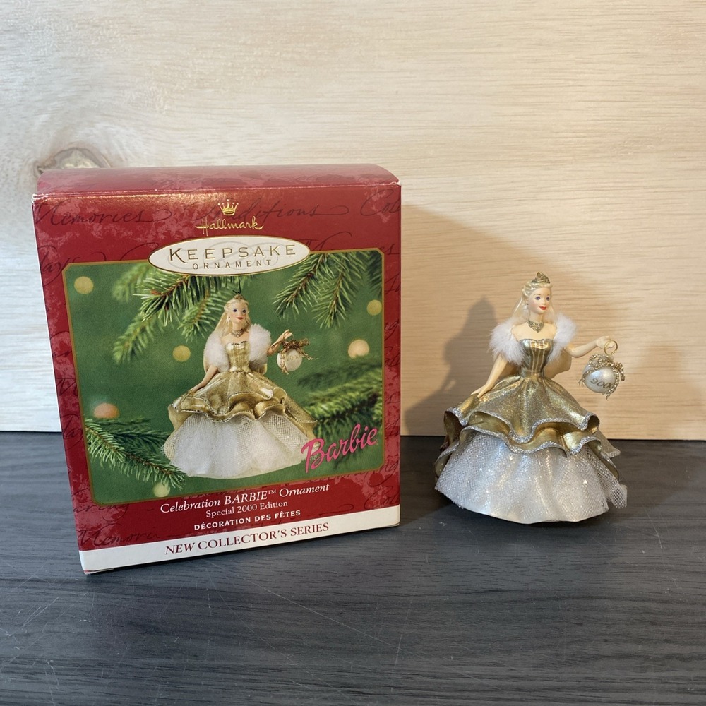 Hallmark Keepsake Celebration Barbie collectors series‎ 2000 Holiday Ornament